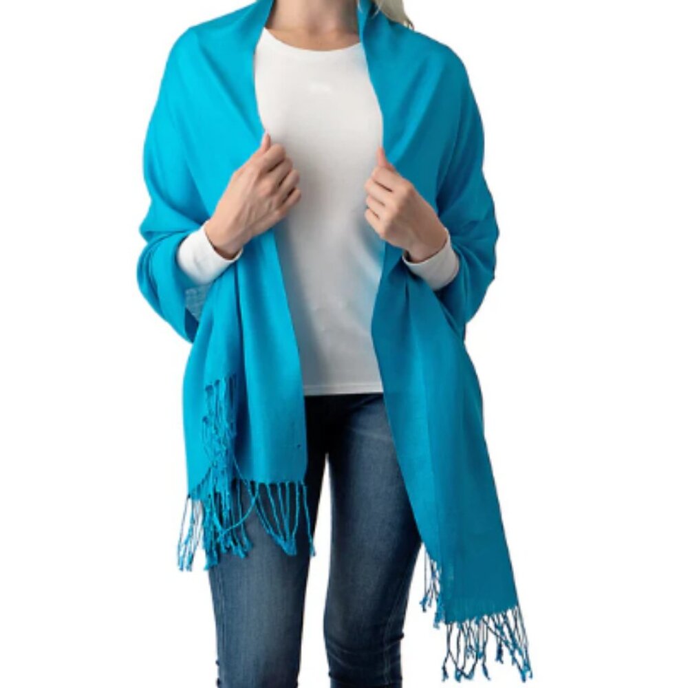 Pashmina Shawl in Turquoise